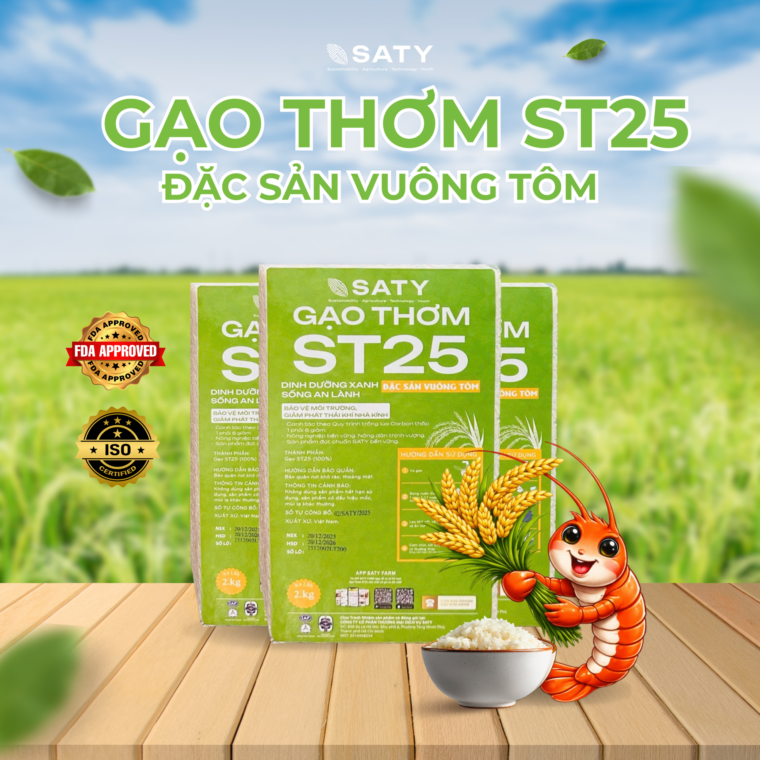 ST25 LÚA TÔM SATY