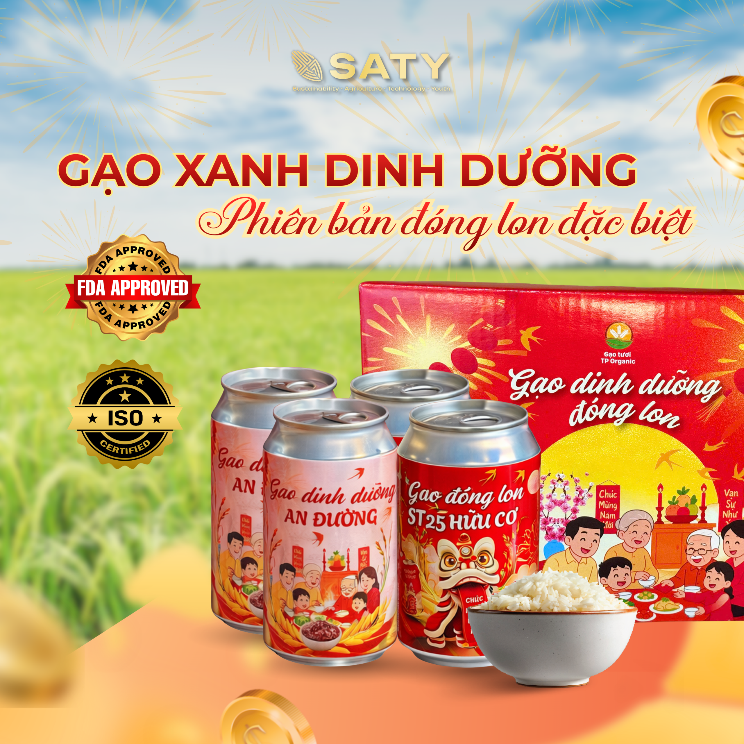 GẠO ĐÓNG LON